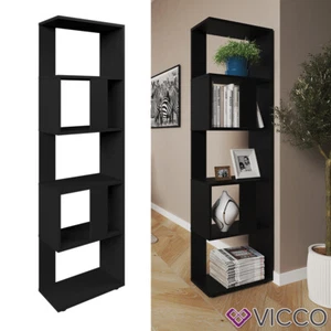 Separador de ambientes Estantería Estantería de pie Estantería de pared Negro - Imagen 1 de 7