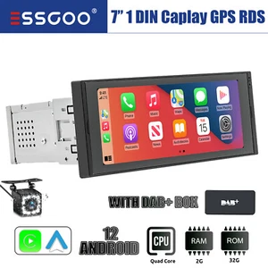 DAB+ Autoradio 1 DIN Carplay Android 13 GPS Navi Touchscreen Mit Rückfahrkamera - Bild 1 von 16