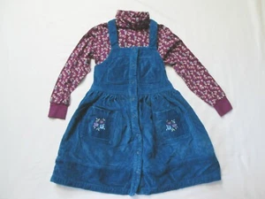 Vintage EUC Gymboree XL/XXL 5-7 Autumn Floral 1998 2PC Corduroy Jumper Dress Top - Picture 1 of 10