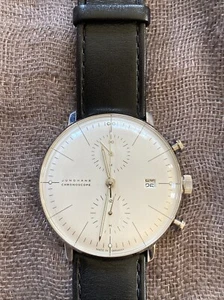 Junghans Max Bill Chronoscope Automatic 027/4600  w/Box 40mm - Picture 1 of 23