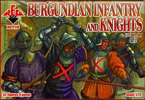 Red Box Figuren 1/72 Burgundische Infanterie und Ritter Figurenset Teil 2 - Bild 1 von 3