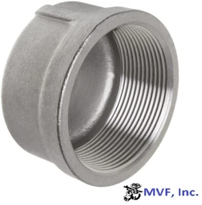 1/2" 150# Threaded (NPT) Pipe Cap 304 Stainless Steel Fitting SS060441304 - Picture 1 of 4