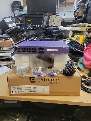 Extreme X440-G2-12P-10GE4 12 Port Gigabit POE Ethernet Switch +4 SFP+ Ports -NEW - Image 1 of 4