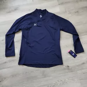 Mizuno Drylite Volleyball Shirt Womens XL Blue White Long Sleeve Stretch NWT - Picture 1 of 8