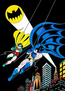 Batman y Robin 75 cm x 54 cm estampado artístico - Imagen 1 de 1