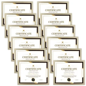 Zertifikatsrahmen Dokumentenrahmen 8,5x11 für Wand oder Tischplatte, 12er Set Gold - Bild 1 von 7