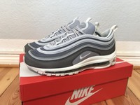 Nike Air Max 97 Premium Gr 42,5 UK 8 Grau Weiß Leder