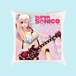 Nitro Super Sonico Cuffie Costume Chitarra Chocolate Anime cuscino pillow - Imagen 1 de 1