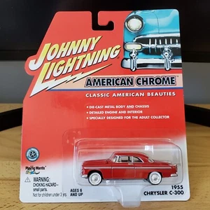 Johnny Lightning 1955 Chrysler C-300 American Chrome Diecast 1:64 Red - Picture 1 of 8