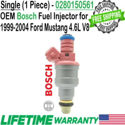 OEM Bosch 1Pc Fuel Injector for 1999, 00, 01, 02, 03, 2004 Ford Mustang 4.6L V8 Foto 1 de 4