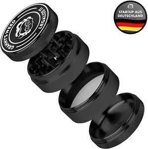 Granny's Grinder in Schwarz 55mm 4-teilig Aluminium Kräutermühle Crusher Tabak - Bild 1 von 6