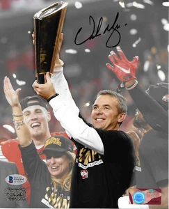 Urban Meyer Signed Ohio State Spotlight 2014 National Champs 8x10 Photo Beckett - Picture 1 of 1