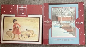 Vintage Weihnachtskarten Konvolut 2 neue Kartons Zielscheibe - Bild 1 von 8