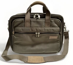 Briggs & Riley Bag Tote Bag Olive Duffle Messenger Bag Carry On Laptop Bag - Picture 1 of 18