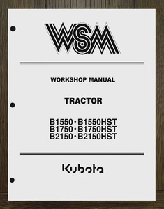 B1550 B1750 B2150 DIESEL TRACTOR MANUAL DE TALLER SE ADAPTA A KUBOTA 1550 1750 2150 HST - Imagen 1 de 17