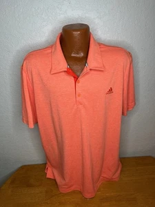 Men's Adidas Climacool S/S Polo Golf Shirt Extra Large XL - Orange - Polyester - Picture 1 of 5