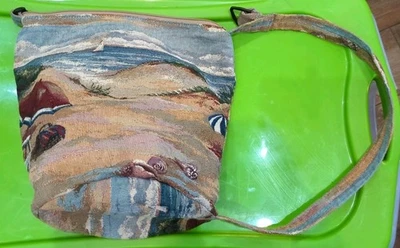 Bolso de hombro bandolera tapiz escena de playa  Foto 1 de 4