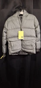 NWT Gray Kid's Unisex Short Puff Snow Jacket Size 8/10 - Picture 1 of 4
