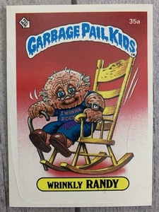 Tarjeta Garbage Pail Kids OS1 GPK 1ª Serie Arrugada Randy 35a Mate Troquelado ¡Error! - Imagen 1 de 6