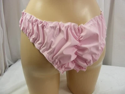 Sissy ROSA GOMA FORRADA SATINADA Hombre Braguita Ropa Interior Lencería Bragas ABDL, B33 Foto 1 de 4