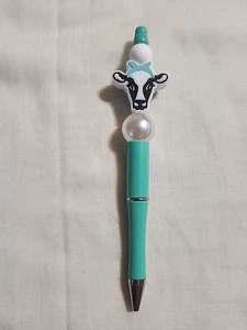 Pluma de cuentas vaca láctea verde azulado perlas cuentas hechas a mano - Imagen 1 de 4