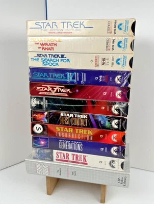 Star Trek Motion Picture VHS Lot + 25th Anniversary Special, The Menagerie 1 & 2 - Image 1 of 4