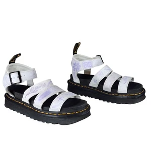 Dr Martens Sandals 6 Women Blaire Fisherman Gladiator Strappy White Black Purple - Picture 1 of 12