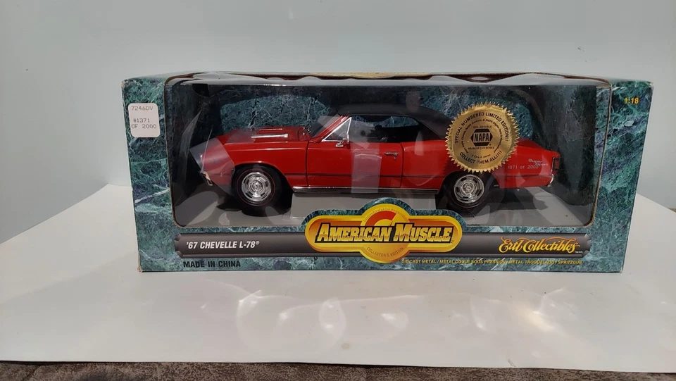 Ertl American Muscle 1967 Chevrolet Chevelle SS 396 L-78 Bolero Red 1 18