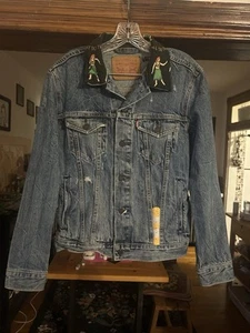 Giacca jeans camionista Levis Aloha collo hawaiano tipo II Hula ragazza adulto S - Foto 1 di 18