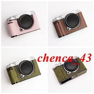 Medio estuche de cuero genuino para cámara Fujifilm XM5 inserto X-M5 hecho a mano nuevo - Imagen 1 de 28