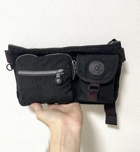Kipling Presto DLX Waistpack Black Shoulder Bag Fanny Pack Travel Organiser - Picture 1 of 9