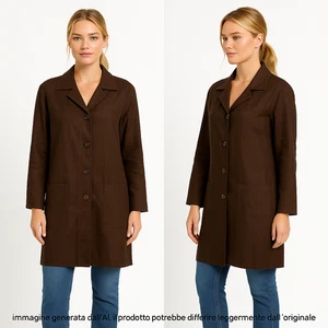 Seventy Trench Da Donna Marrone Ramie Giubbotto Giacca Cappotto Taglia 44 Large - Picture 1 of 11