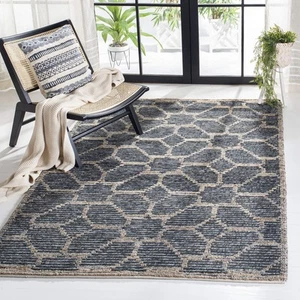 Natural Fiber Collection Area Rug - 8' x 10', Beige & Charcoal, Handmade Wove... - Picture 1 of 8