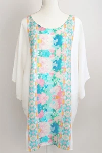 Zimmermann Oversize Fit Mini Dress Size 1 / 10 AU Abstract Floral Pastel Resort  - Picture 1 of 6