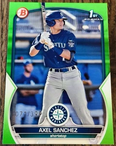 2023 Bowman Axel Sanchez Lime Green 1st Bowman /399 BP-73 - Picture 1 of 2