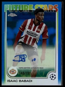 2024-25 Topps Chrome UEFA #FSA-IB Isaac Babadi Future Stars Auto Blue Refr /150 - Picture 1 of 2