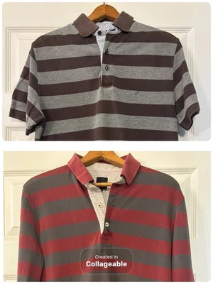 DANIEL HECHTER Mens Regular Fit Long Sleeve Polo Shirts Lot 100% Cotton M - Image 1 of 4