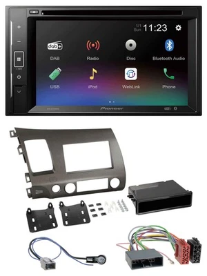 Pioneer Bluetooth MP3 USB 2DIN DAB DVD Autoradio für Honda Civic Hybrid FD3 06-1 - Bild 1 von 4