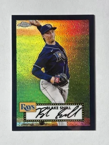 Topps Blake Snell 2021 #T52-36 1952 Topps Redux negro #/25 Tampa Bay Rays - Imagen 1 de 2
