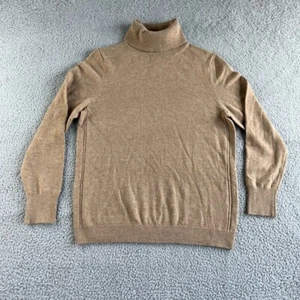 NEW Banana Republic Sweater Womens Large Beige Merino Wool Cashmere Turtleneck - Picture 1 of 17