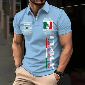Uomo Polo Manica Corta POLO Shirt Maglietta Camicia Maglia T-Shirt Italia - Foto 1 di 10