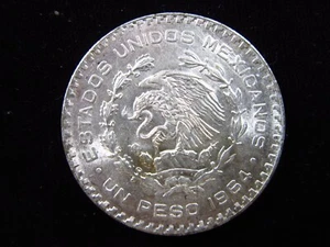Messico 1 Peso 1964 0,100 Argento Jose Morelos Mexicanos Moneta Mondiale i0688 - Foto 1 di 2