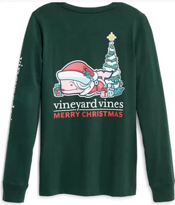 NWOT Vineyard Vines Mrs. Claus Christmas Tee and Sticker, 2021 - Picture 1 of 5