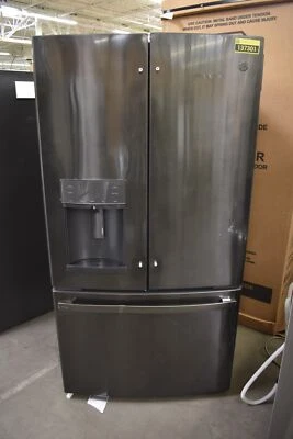 Refrigerador GE Profile PFE28KBLTS 36" negro de acero inoxidable con puerta francesa NOB #137301 Foto 1 de 4