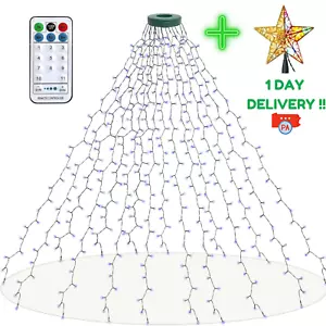 Christmas Tree Lights🎄, 300 LED 16 Lines 11 Modes For 6ft, Indoor Outdoor Xmas - Picture 1 of 5