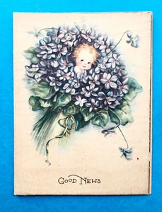 Anuncio de nacimiento de bebé 1922 inscrito personalmente/probablemente Springfield, Illinois - Imagen 1 de 5