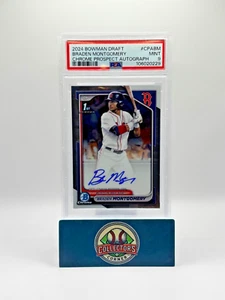 Braden Montgomery 2024 Bowman Draft #CPA-BM Chrome Prospect Auto 1st PSA 9 - Picture 1 of 2