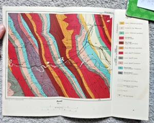 1913 Antique Geological Map of Banff, British Columbia - Canada - Picture 1 of 1