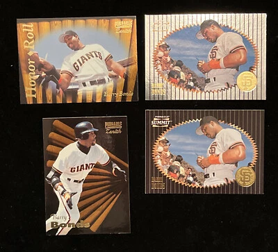 Barry Bonds 1996 pinnacle Summit and zenith 107 & foil, 29 & honor roll - Image 1 of 3