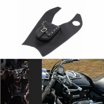 Para Suzuki Intruder VL800 Cuero Artificial Negro Tapa Del Tanque Panel Cubierta Almohadilla Bolsa Foto 1 de 4